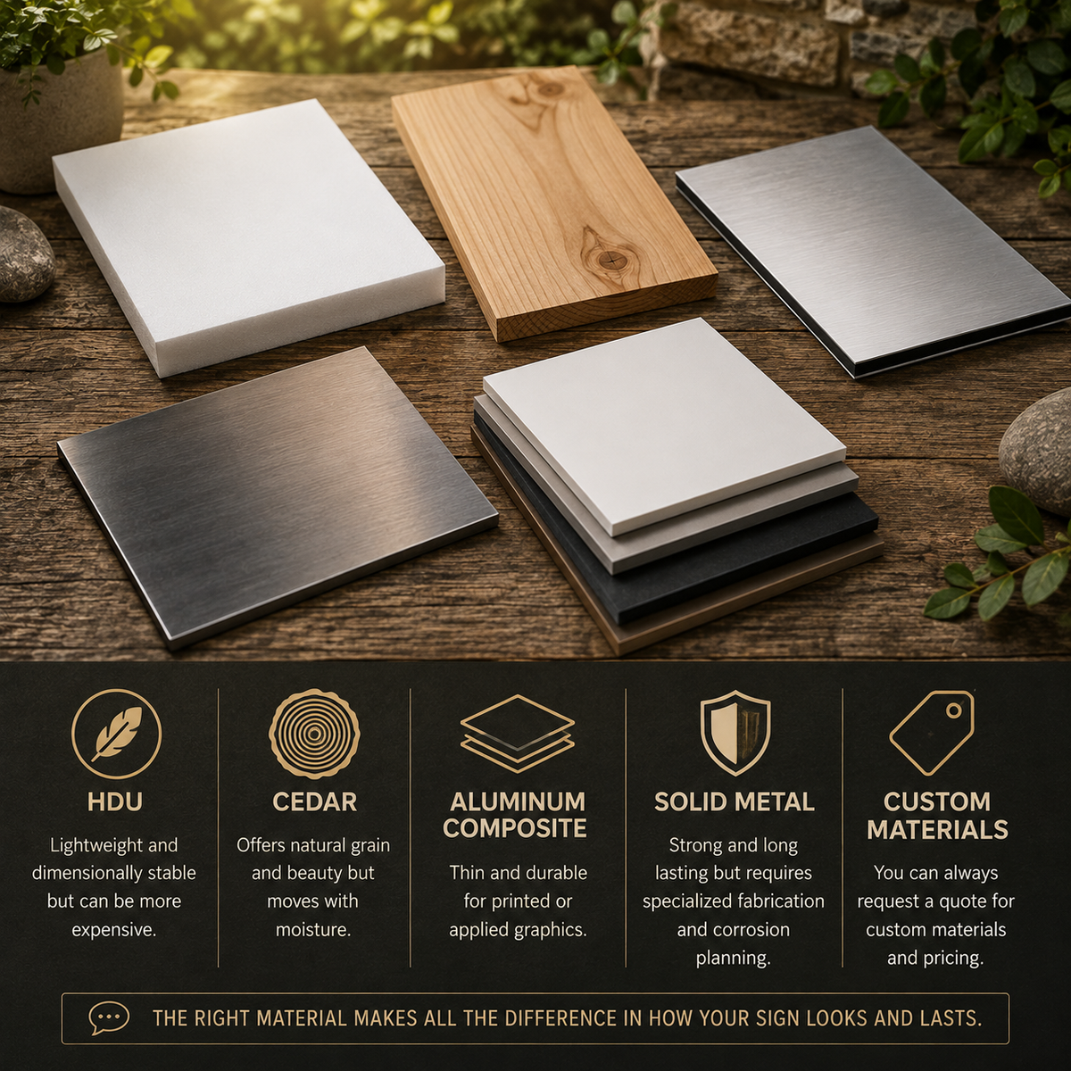 Best Materials for Outdoor Signs example