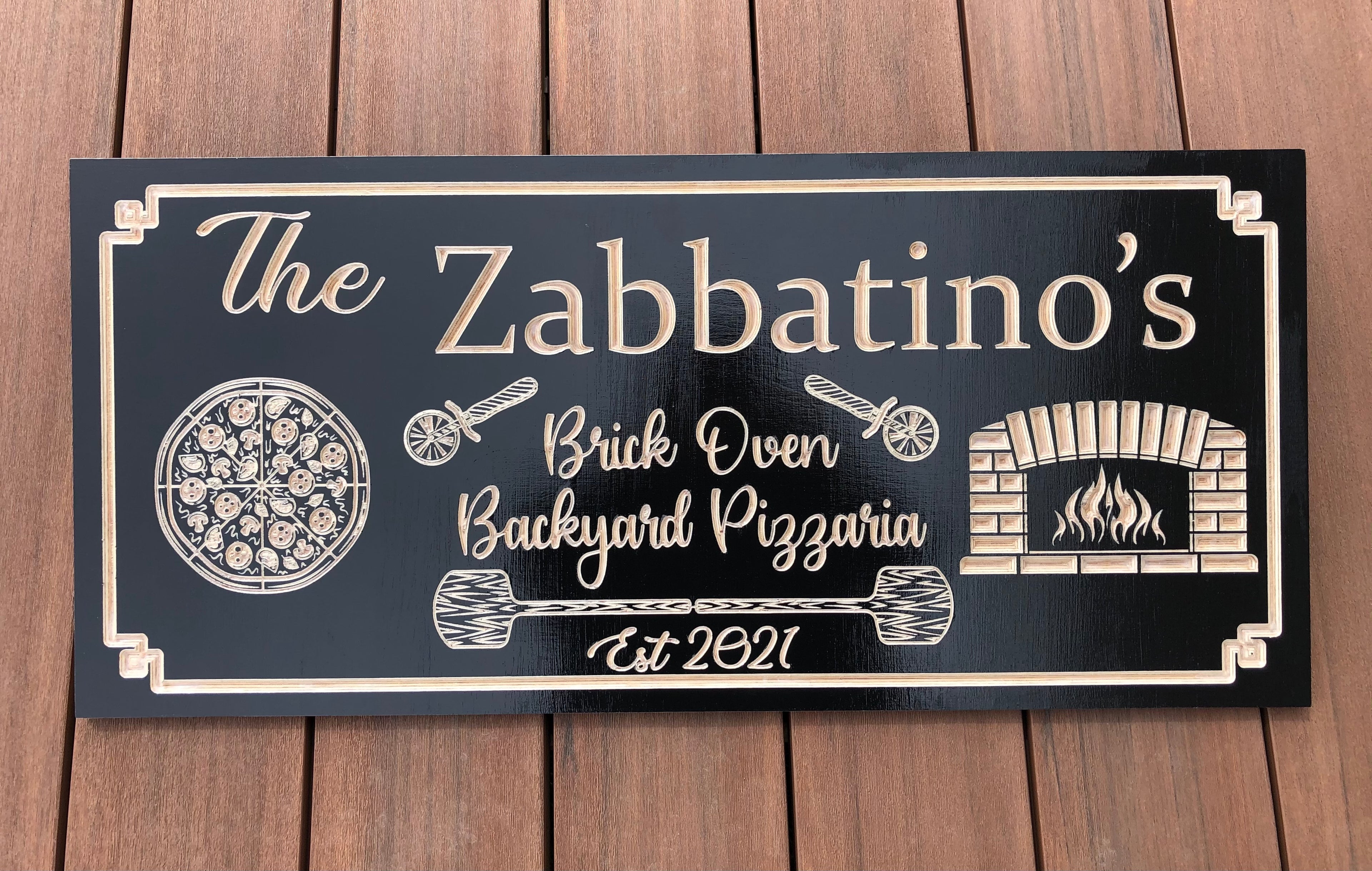 Brick Oven Pizza Sign